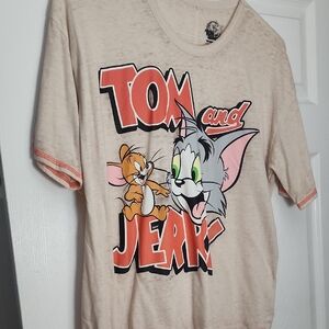 Tom and Jerry Kids Beige T-Shirt